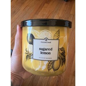 Goose Creek Sugared Lemon Scented 3 Wick Candle BRAND NEW